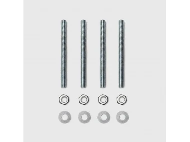 Set of 4 threaded rods M12 13 cm